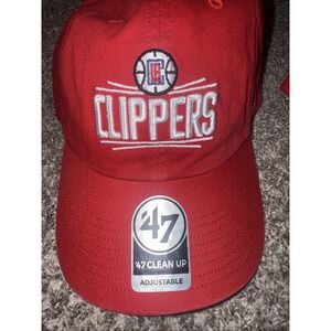Los Angeles Clippers‎ '47 Clean Up Hat Adjustable Strapback Red NBA Cap